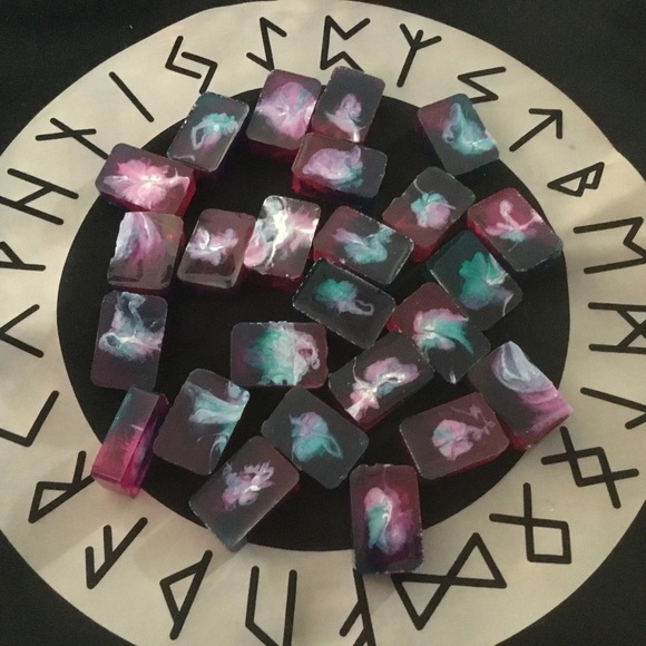 Black Drawstring Bag with Star and Moon Design - Picture 7 of 9